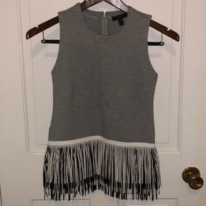 JCrew tassel fringe shirt